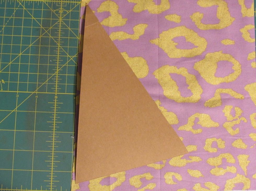 Use pennant flag template to cut designated number of flags you want for you project.