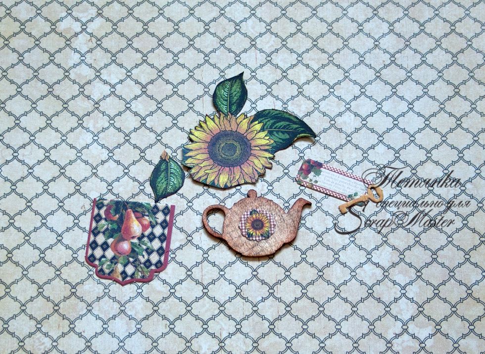 Use pictures, chipboard, labels