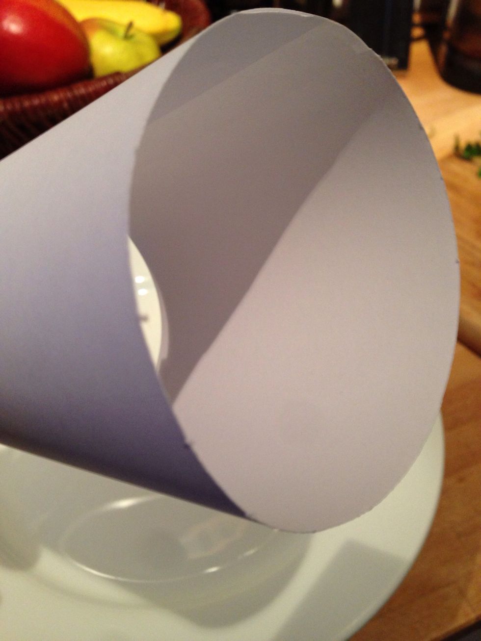 Use plain paper and tape to shape the cakes in case you have no professional equipment. It works just fine. You can make four small ones or two bigger ones.