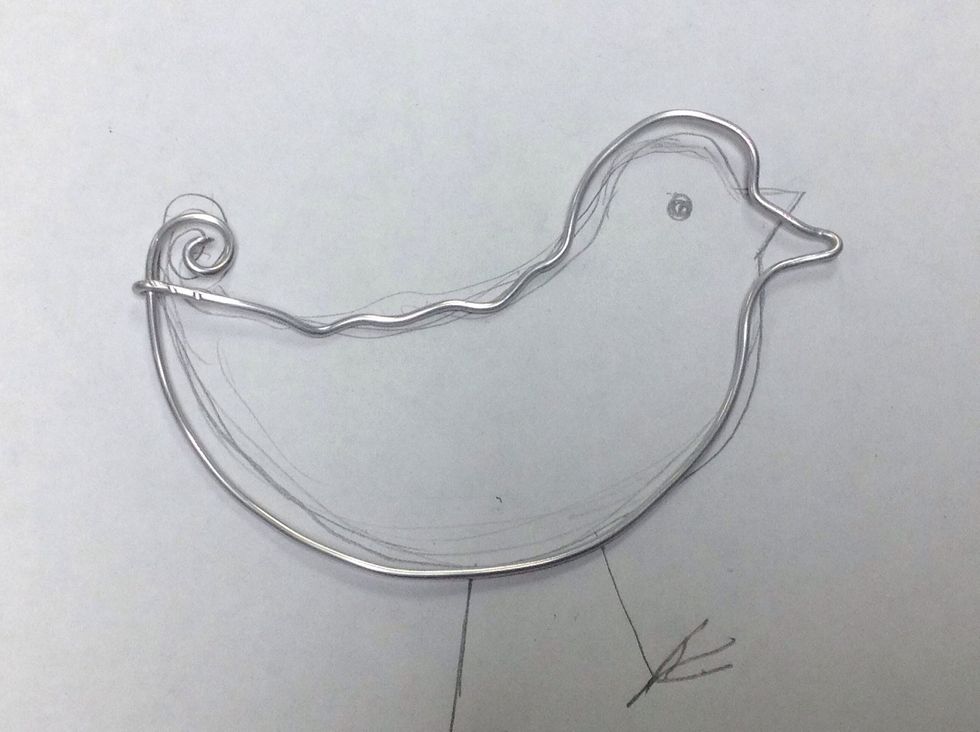 Use pliers to connect the wire and complete your shape.