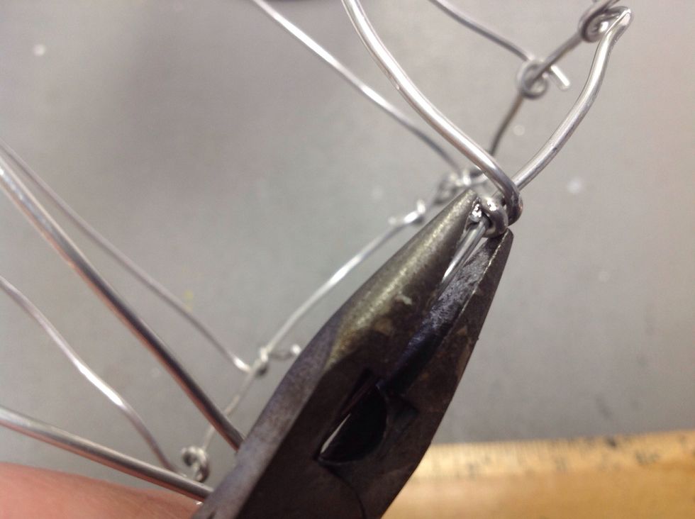 Use pliers to tighten the connections.