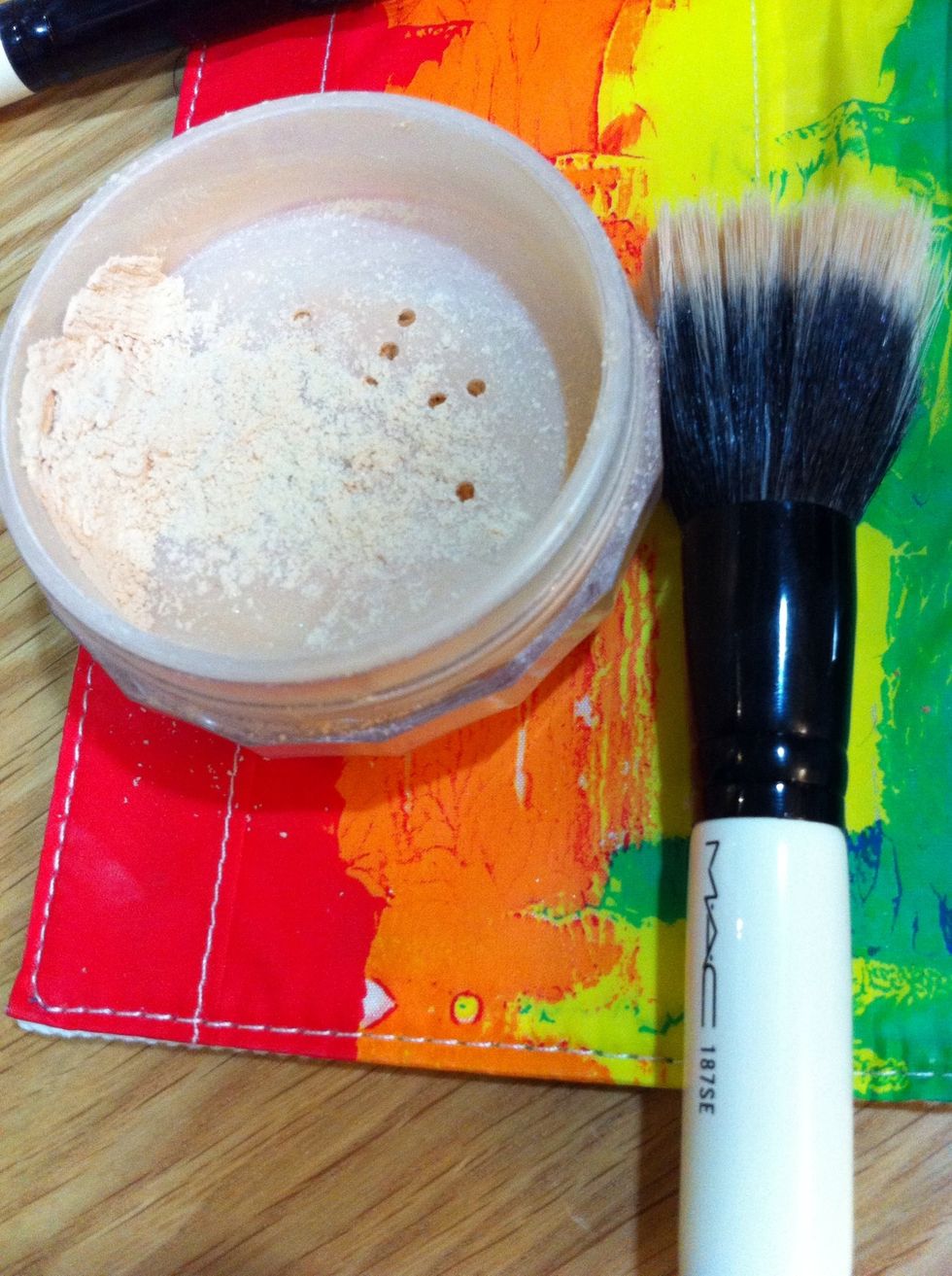 Use powder to finished skin preparing