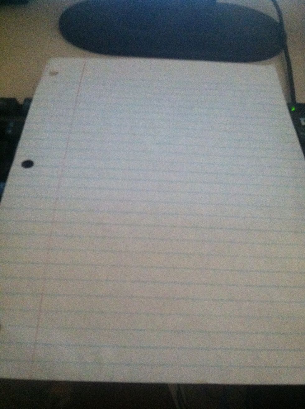 Use regular or printed paper. I used regular just for the example