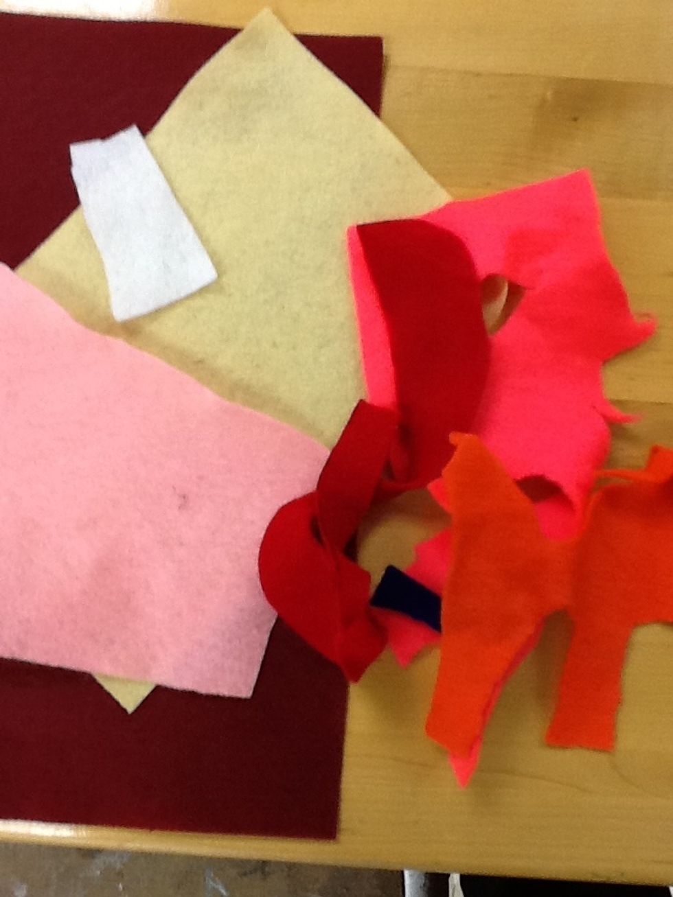 Use scraps to create facial details
