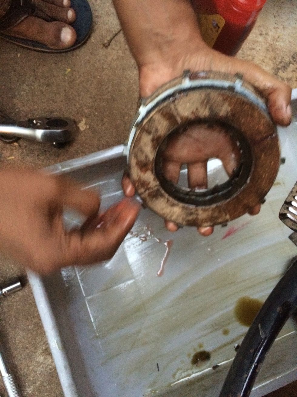 Use some 20W40 oil to wash the new friction plates