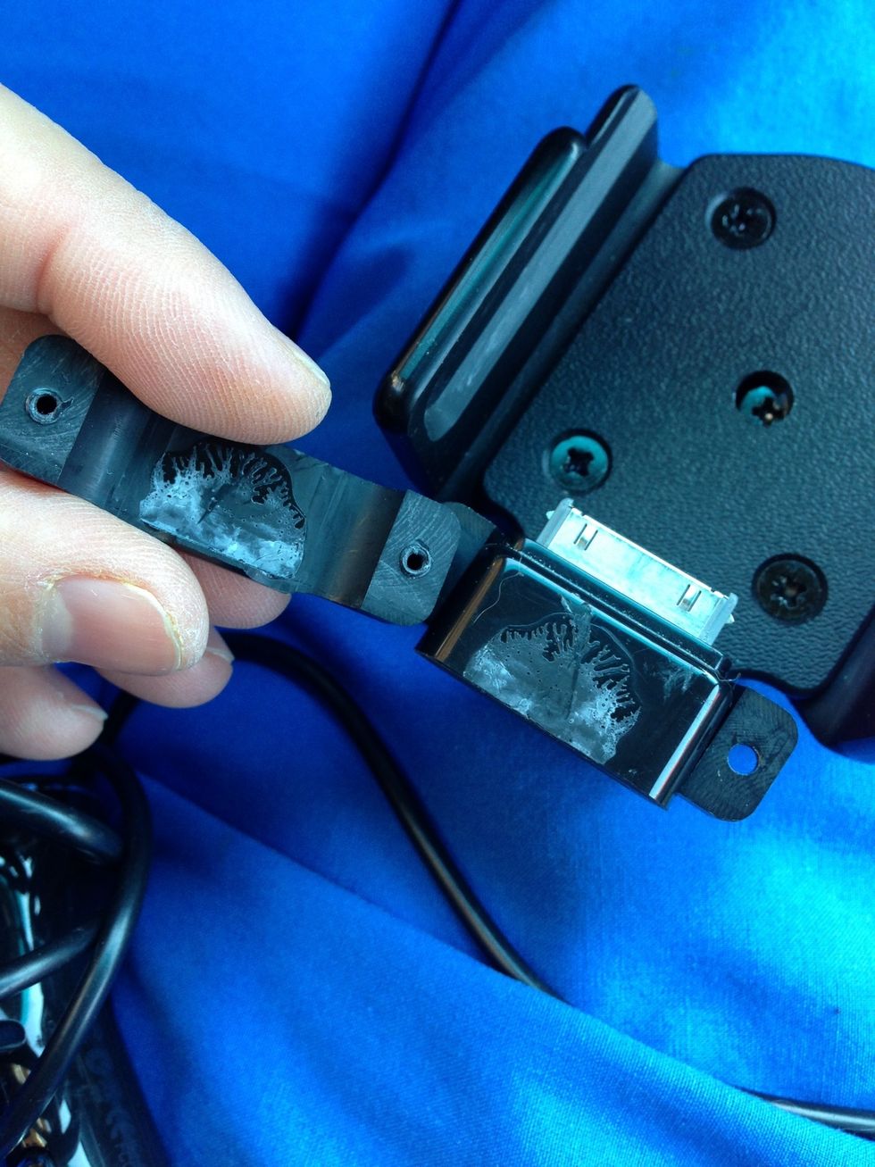 Use something to pry the plate off carefully, I used a thin blade and some heat from a blow drier. The glue was only on the front surface of mine