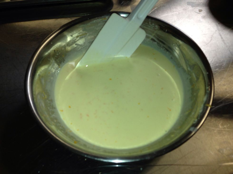 Use spatula to eliminate bubbles