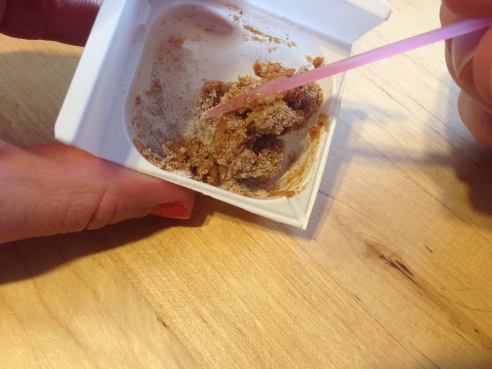 Use spatula to mix well