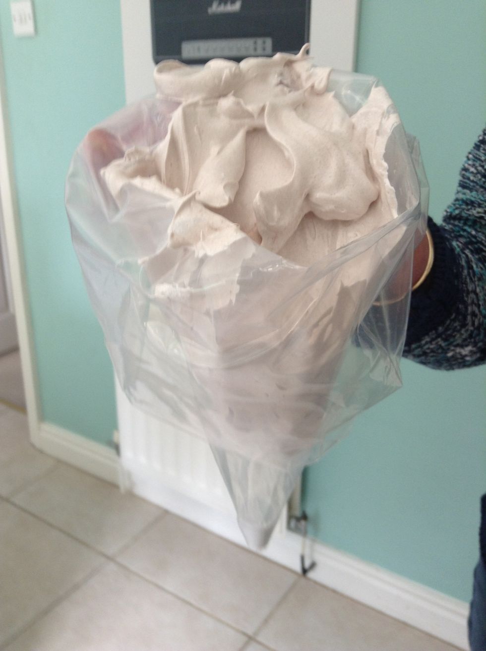 Use spatula to spoon in