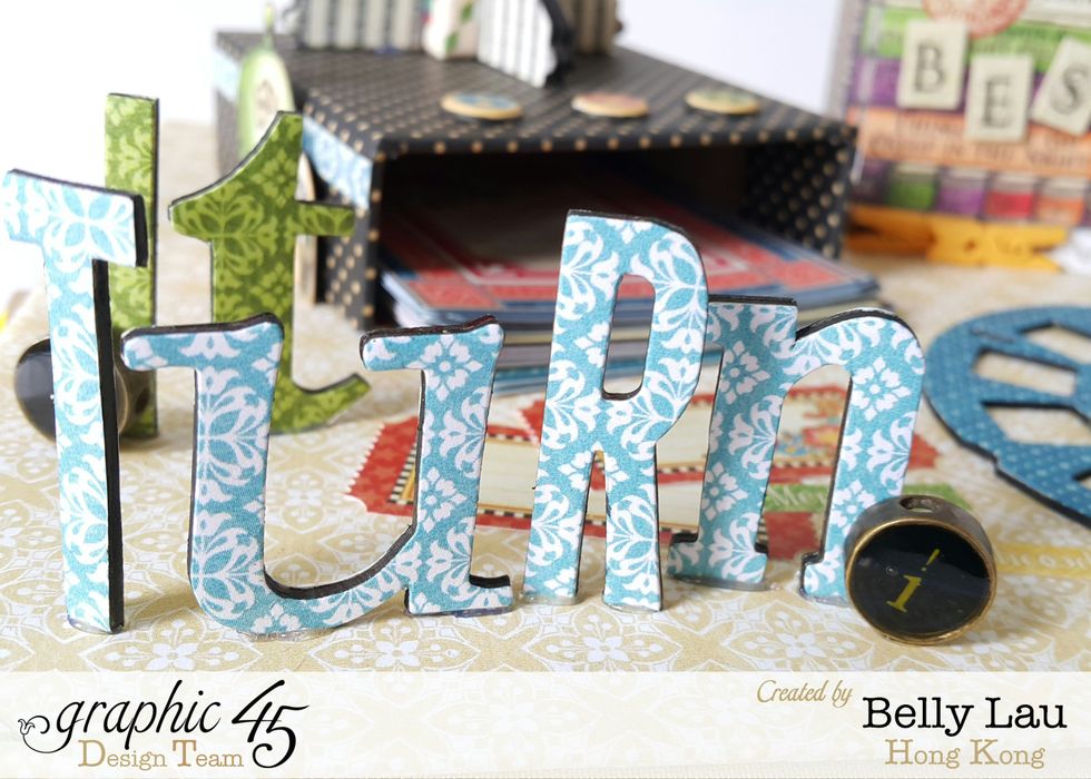 Use strong glue to adhere the die cut letters