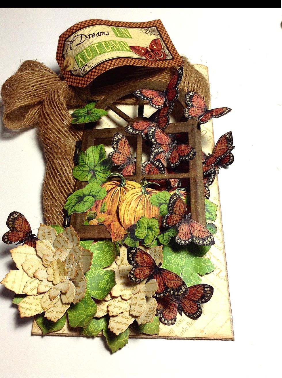 Use tacky glue to start adhering some butterflies here and there..
