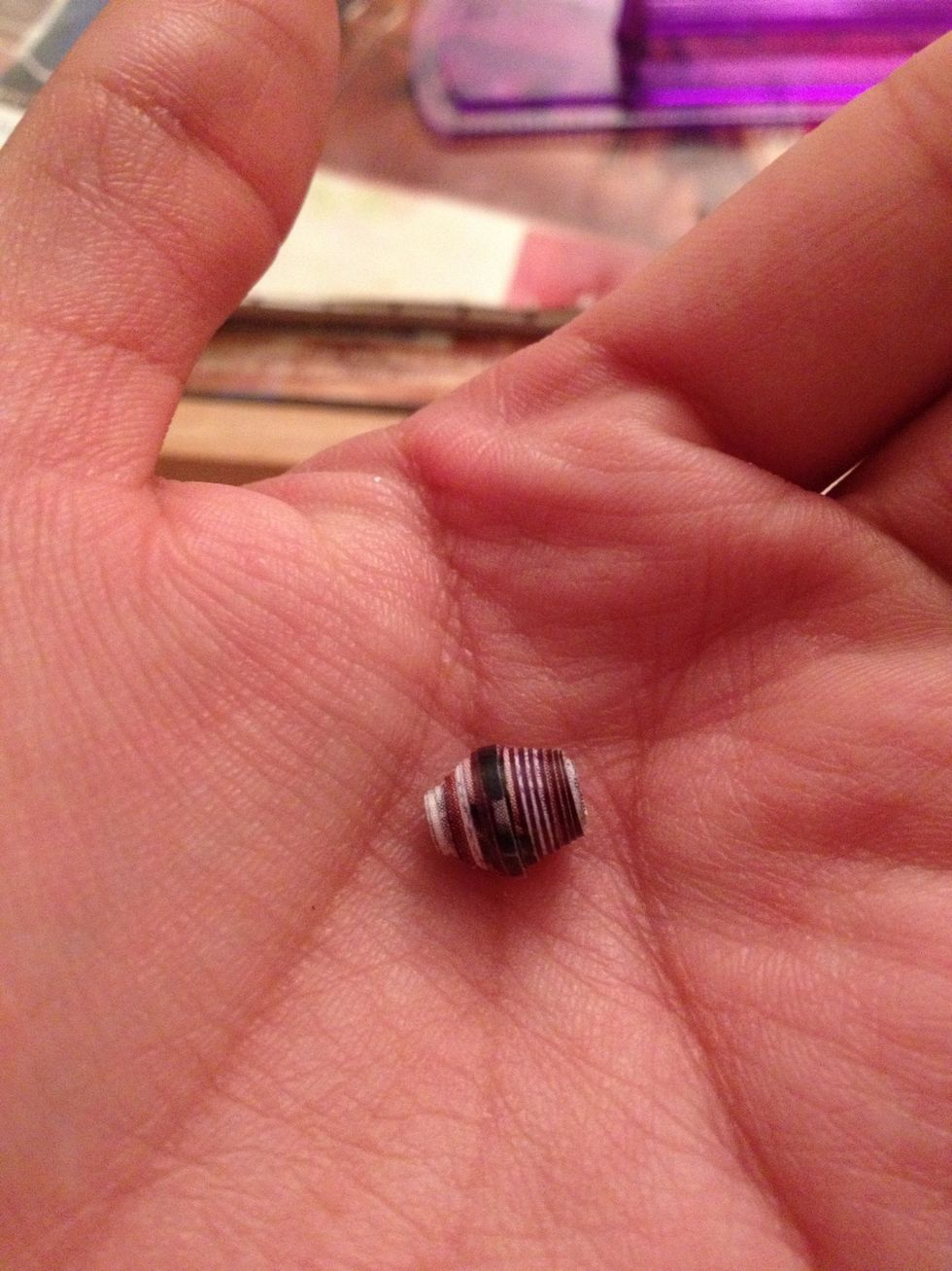 Use the back of the page you want to use to mark and measure. Otherwise your beads will end up with pen at the edges.