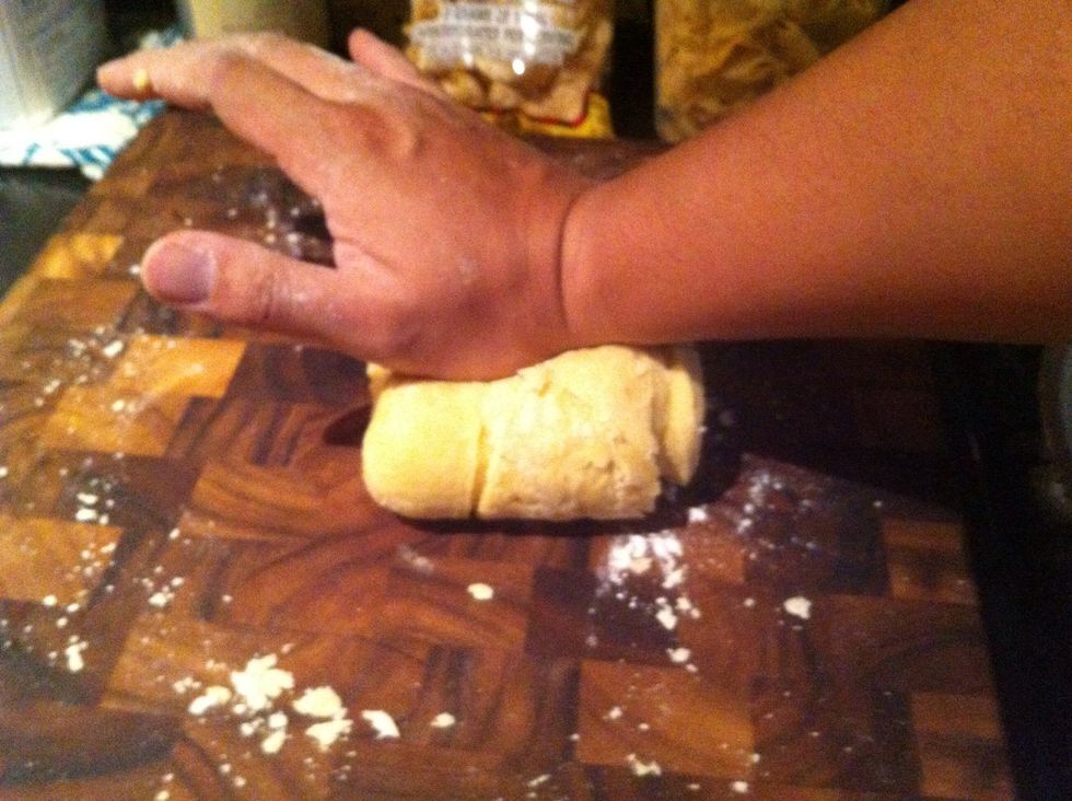 - use the base of your hand to knead