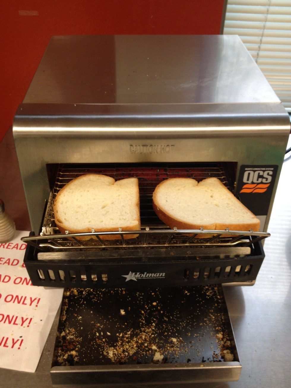 Use the (bread only) toaster to toast your bread.