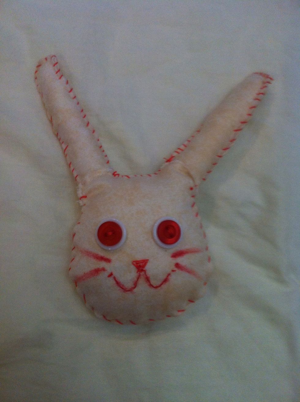 Use the button Shirt to make it the bunny eyes ..