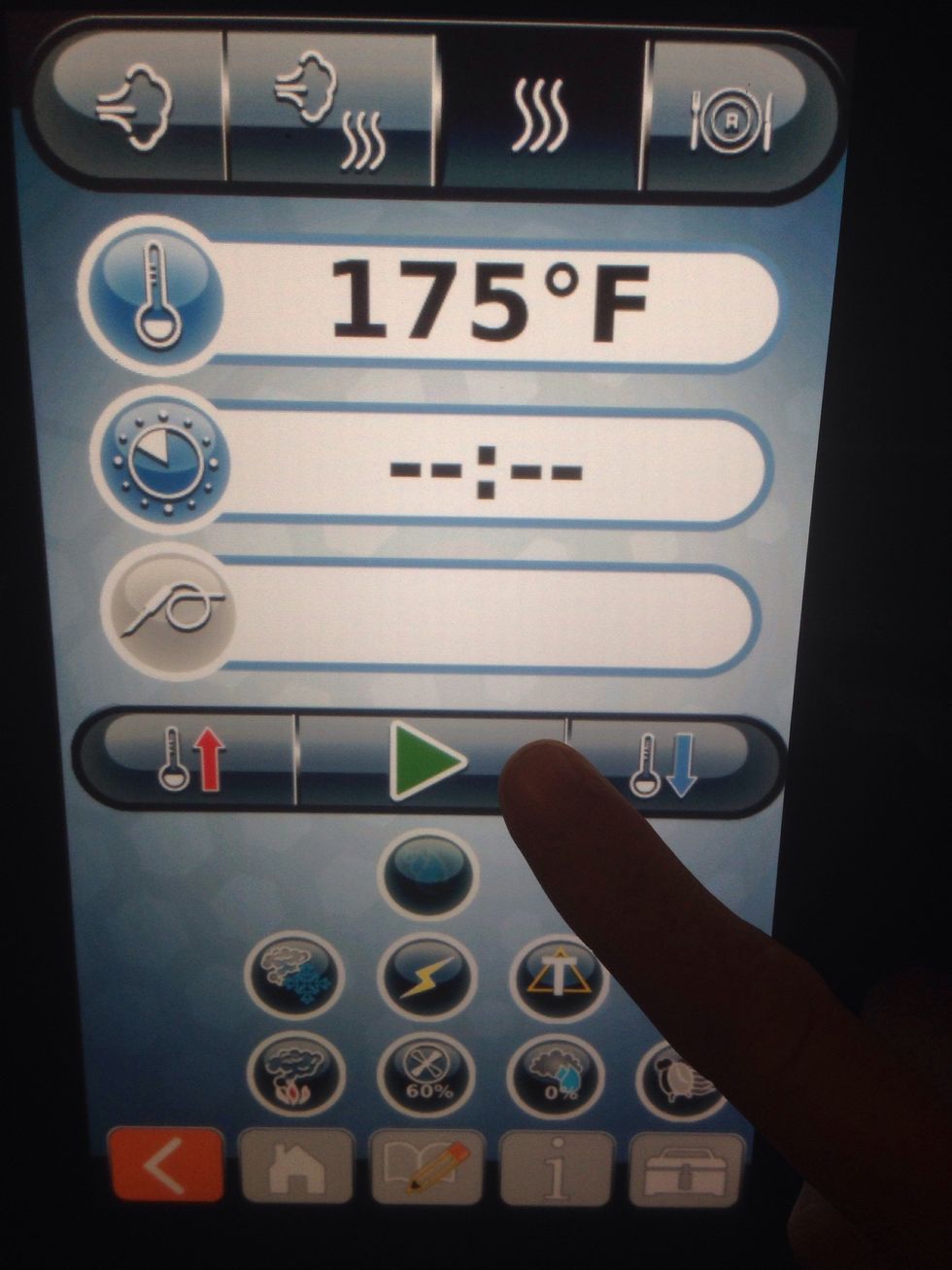 Use the Dehydrate mode to dry the meringues overnight at 175F (79C).