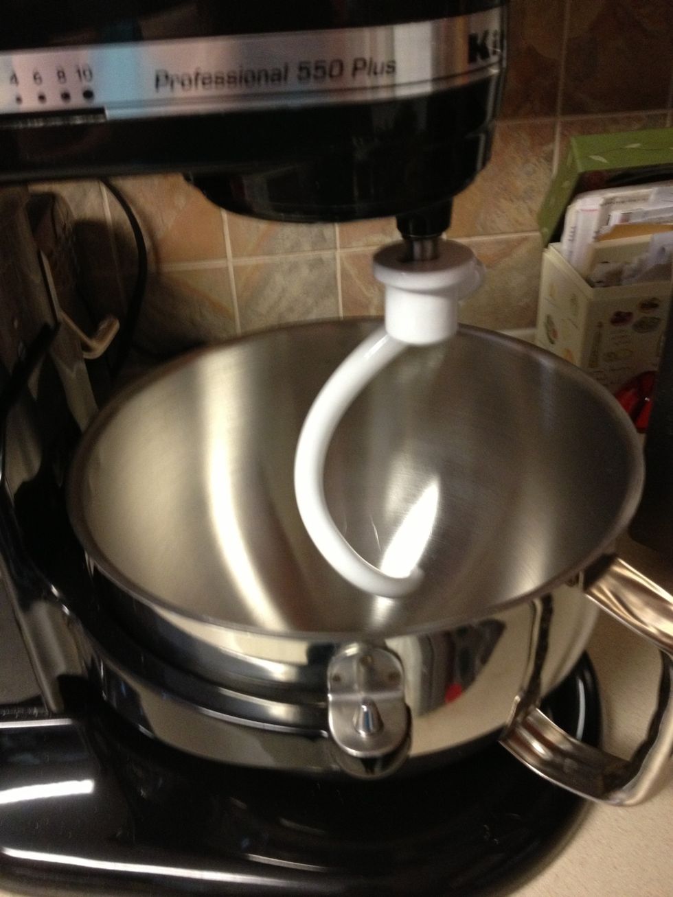 Use the dough hook attachment