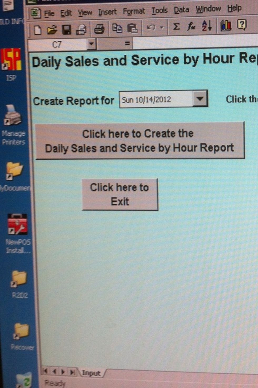 Use the down arrow to choose a date you would like to review.