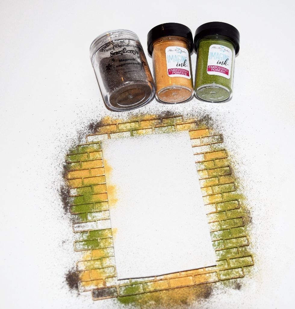 ... use the embossing powder