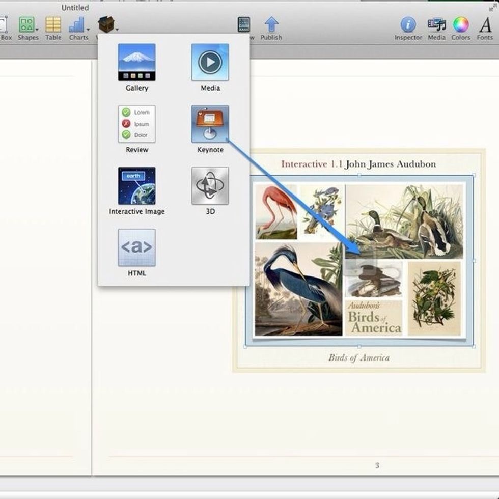 Use the keynote widget to add keynote presentations to your page.