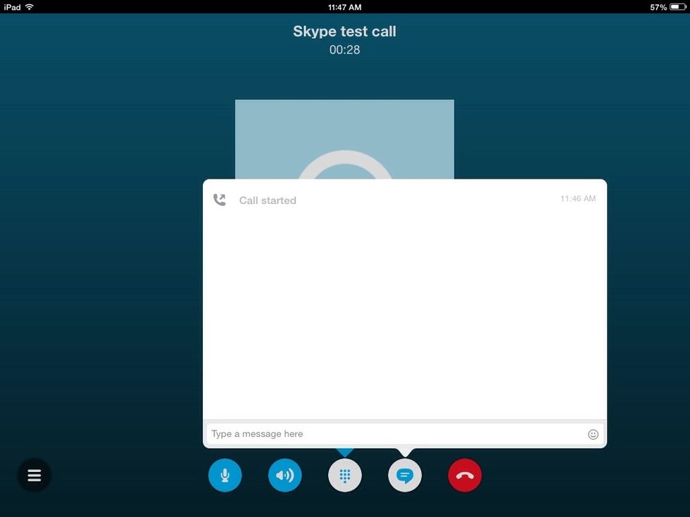 Use the messaging feature to text chat.