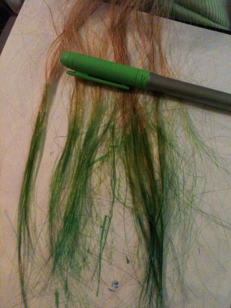 Use the next darkest color and blend the colors with the same downward motion