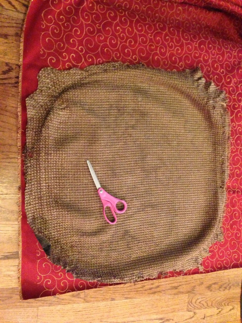 Use the old fabric as a pattern and cut out your new fabric. You can double up the new fabric to cut out more than one new cover.