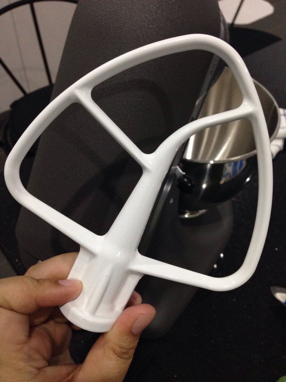 Use the paddle attachment