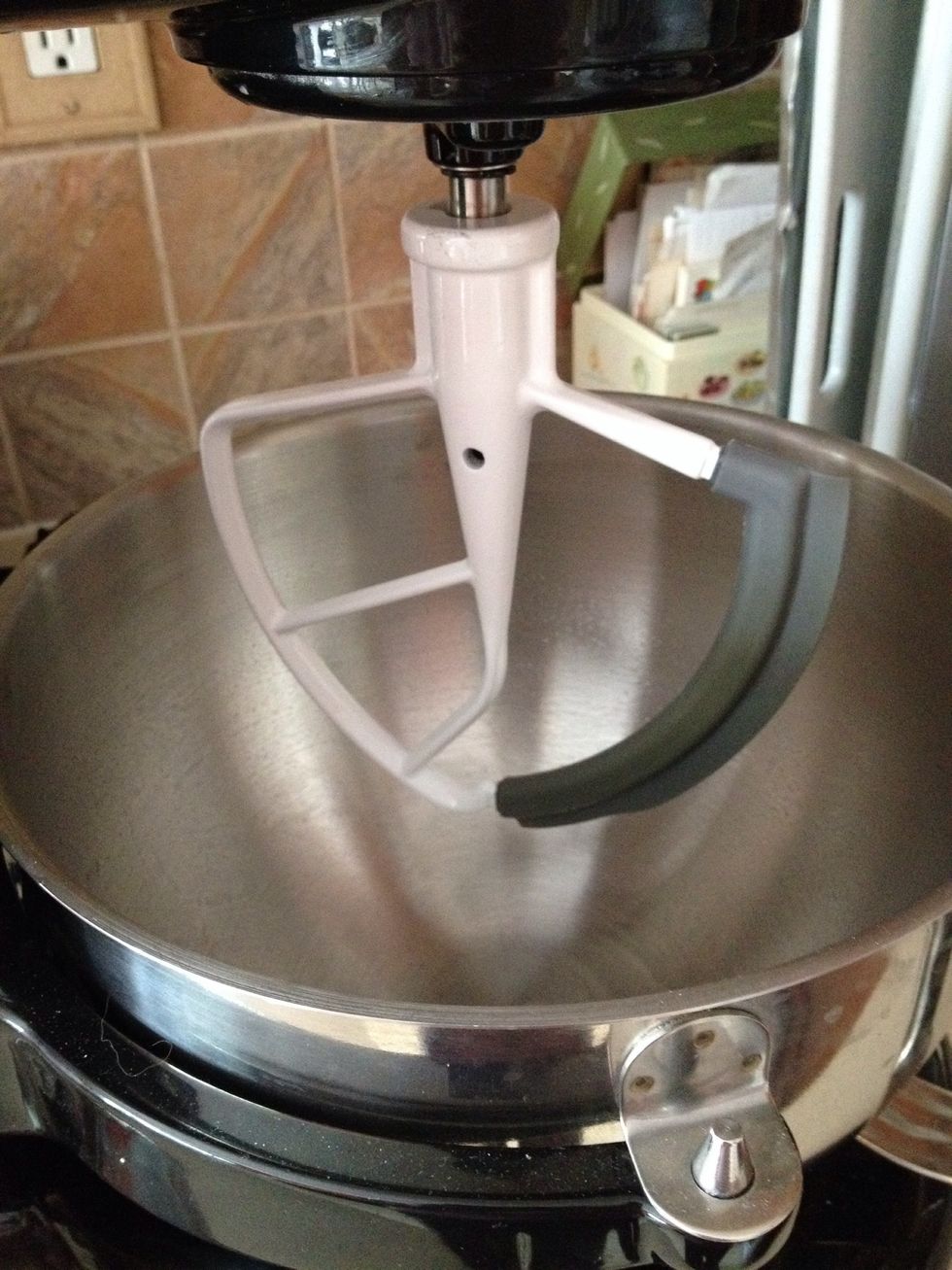 Use the paddle attachment