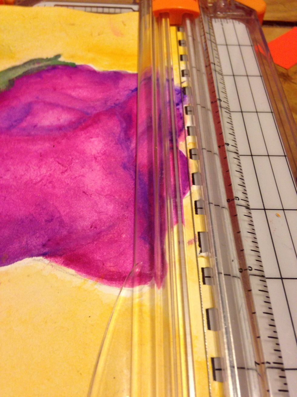 Use the paper cutter to get a super clean edge