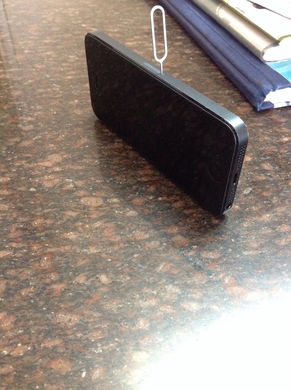 Use the pin to open the slot