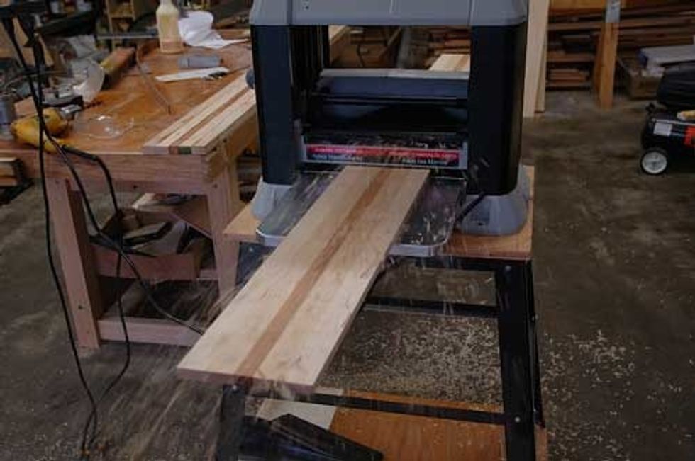Use the planer to cut the profile of the ski to a desired shape