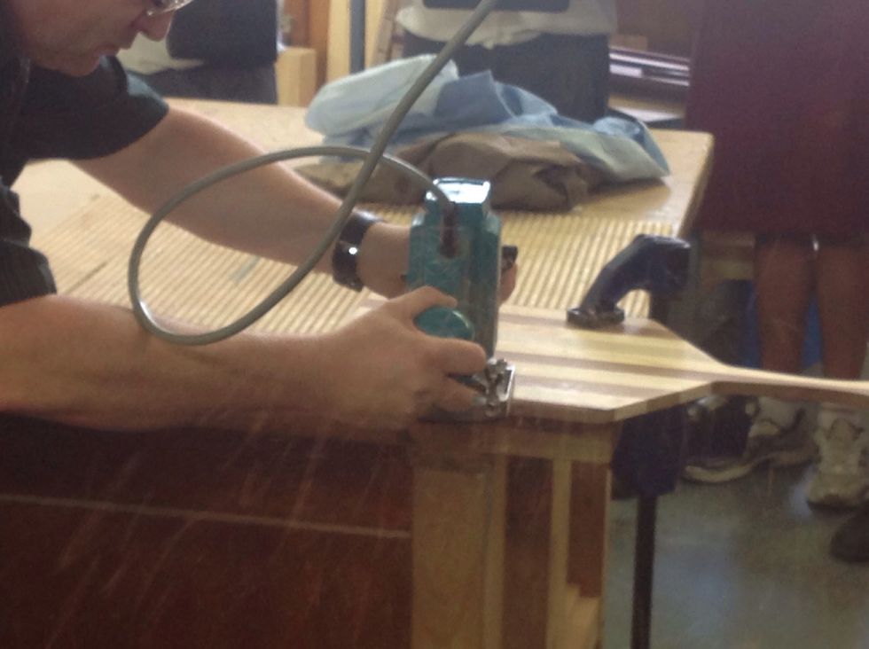 Use the router to cut the edges