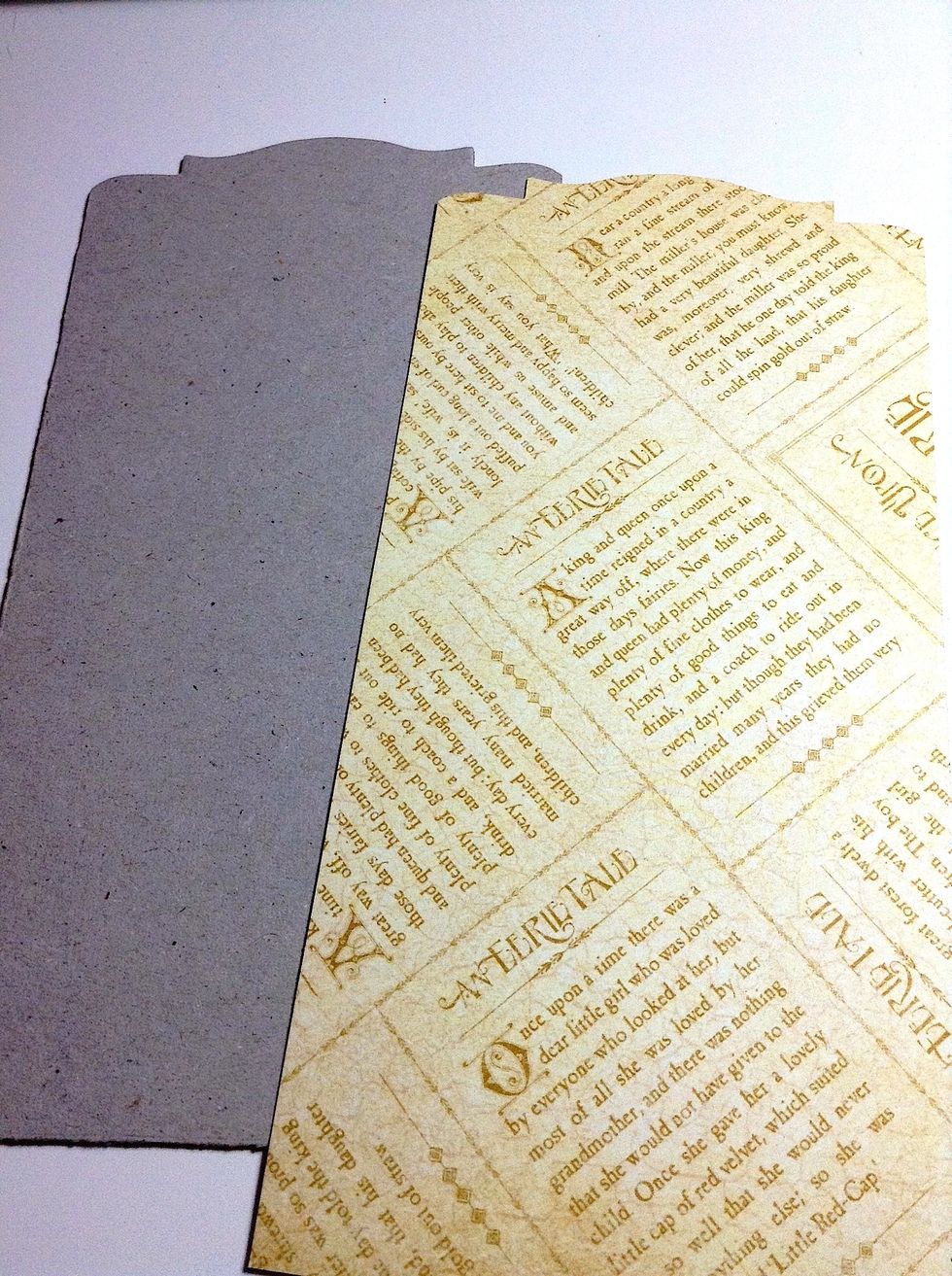 Use the same die to cut a piece of An Eerie Tale paper what you'll add to the front.
