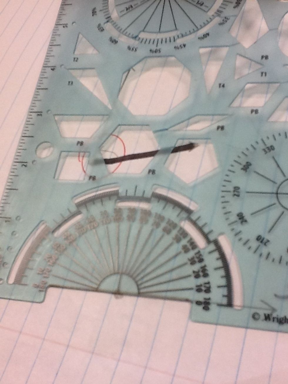 Use the scale that shows 0 degrees where the ray crosses the end of the protractor.