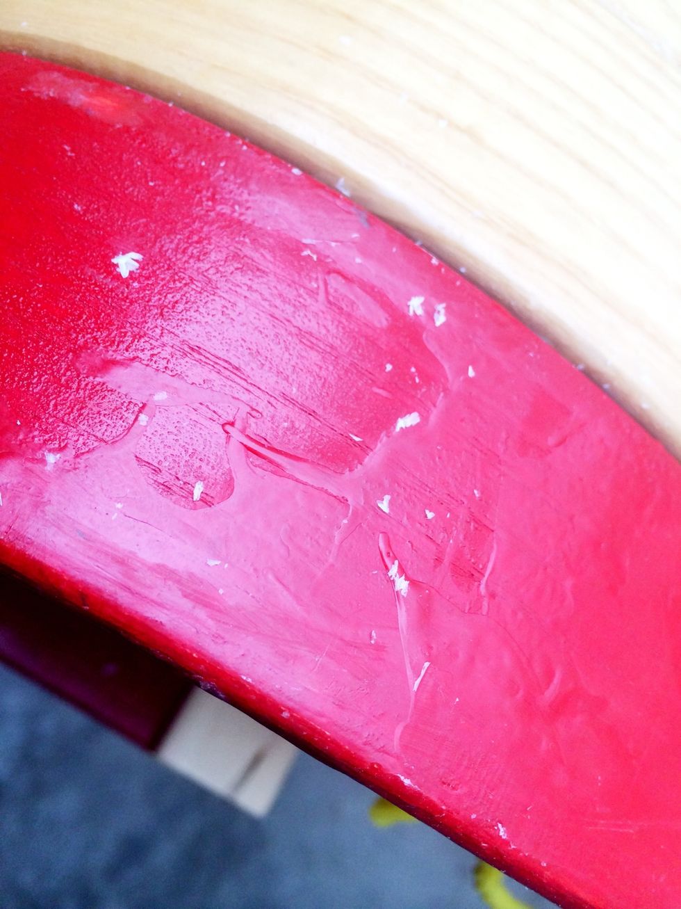 Use the scraper to get the excessive wax of creating a smooth surface.