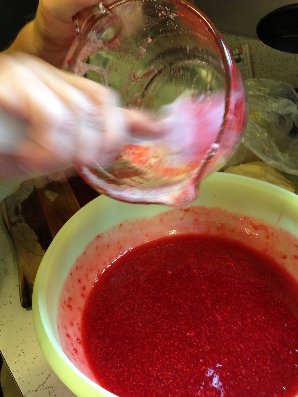 Use the spatula to help get all the sugar out.