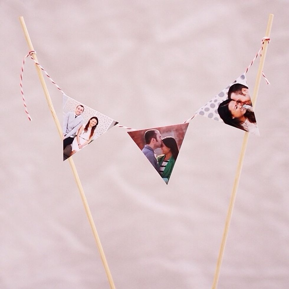 Use the tape to adhere the twine to the back of the photo print.