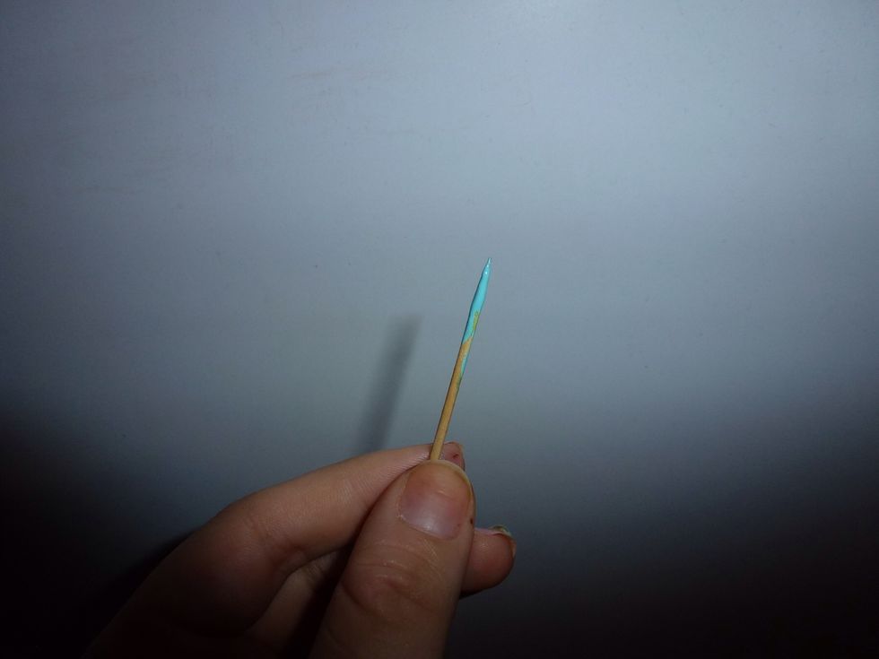 Use the toothpick to make the little flowers without a mess