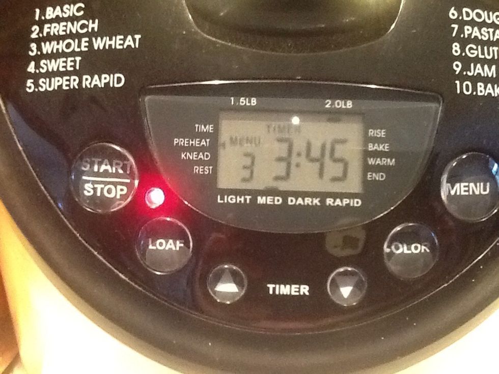 Use the whole wheat setting.