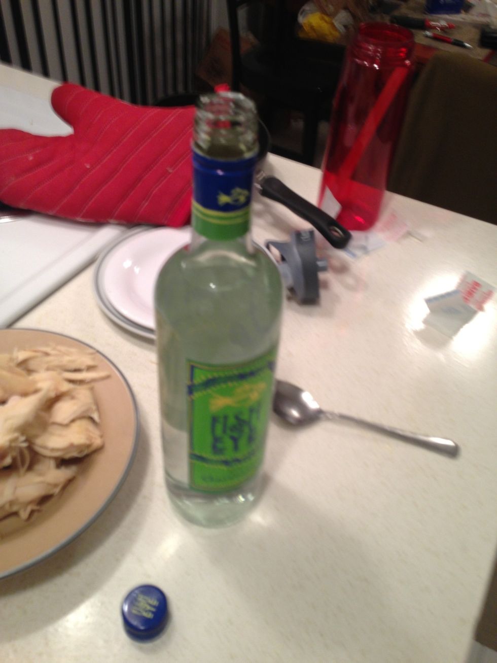 Use the wine bottle as a measure and add another bottle of water to the pot.
