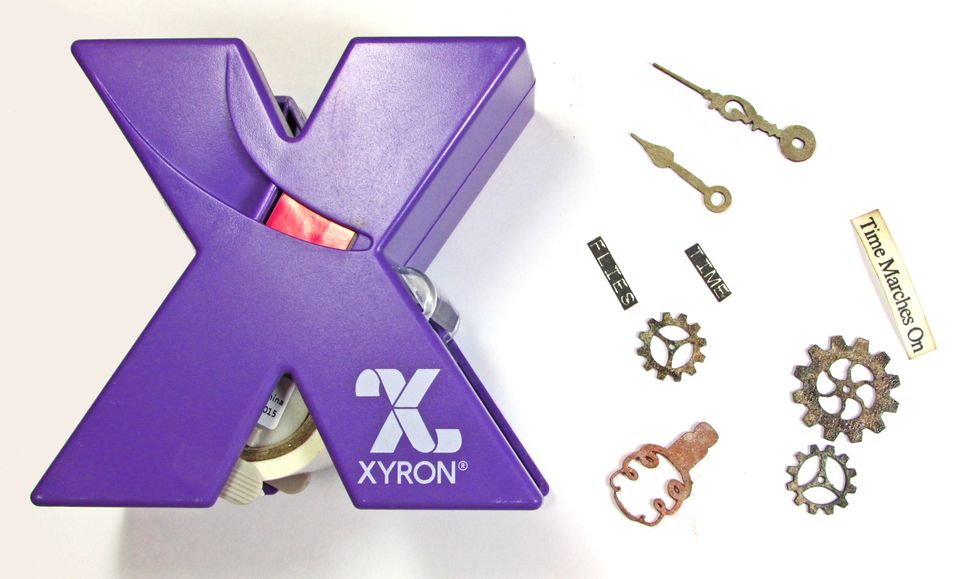 Use the Xyron 1.5" Sticker Maker for the smallest pieces.