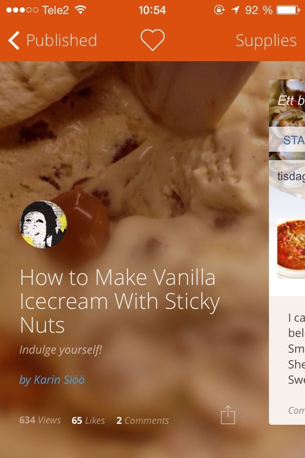 Use this recipe for the icecream base instead, to avoid using raw egg. You find it among my other guides.