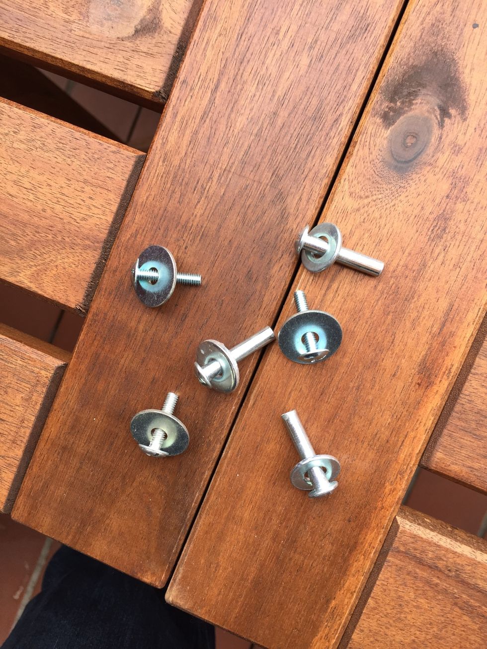 Use three furniture connectors and add washers to each end