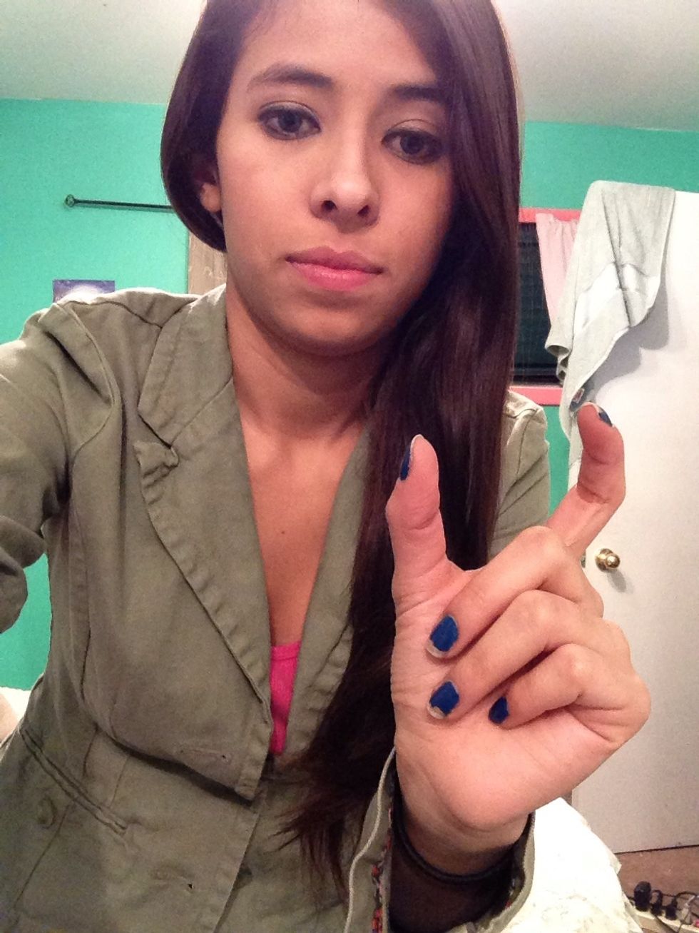 Use two fingers to..