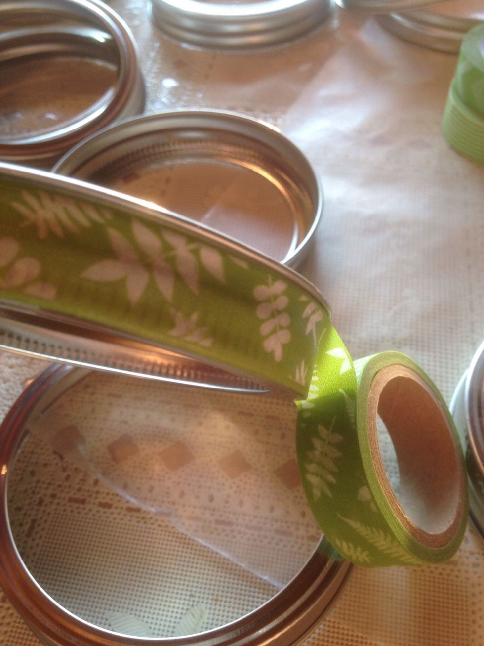 Use Washi tape to cover outside ring.