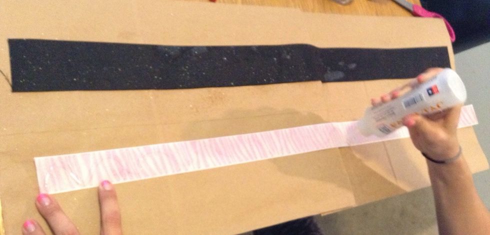 Use wavy lines when applying the glue, going down the ribbon left to right and then come back overlapping with another wavy line.