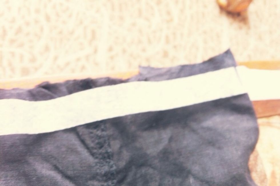 Use wonder web buy from any haberdashery store cheap at \u00a32.50 for 3 meter cut to size of pants or skirts