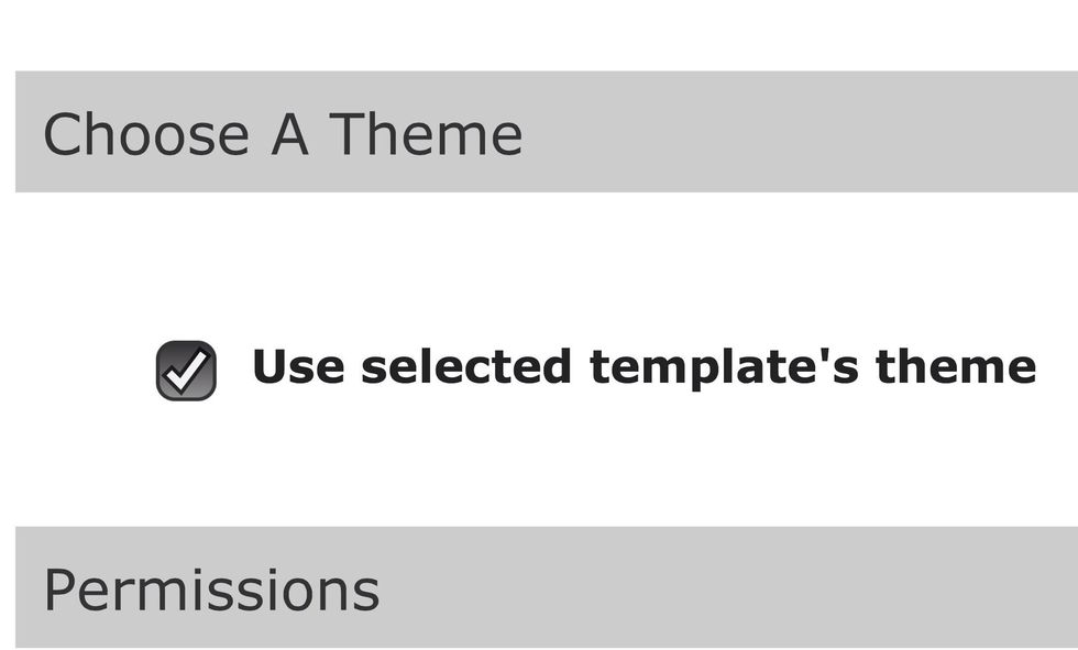 Use your course's theme for now. You can modify this later, if you wish. (The theme determines the appearance of your e-Portfolio.)