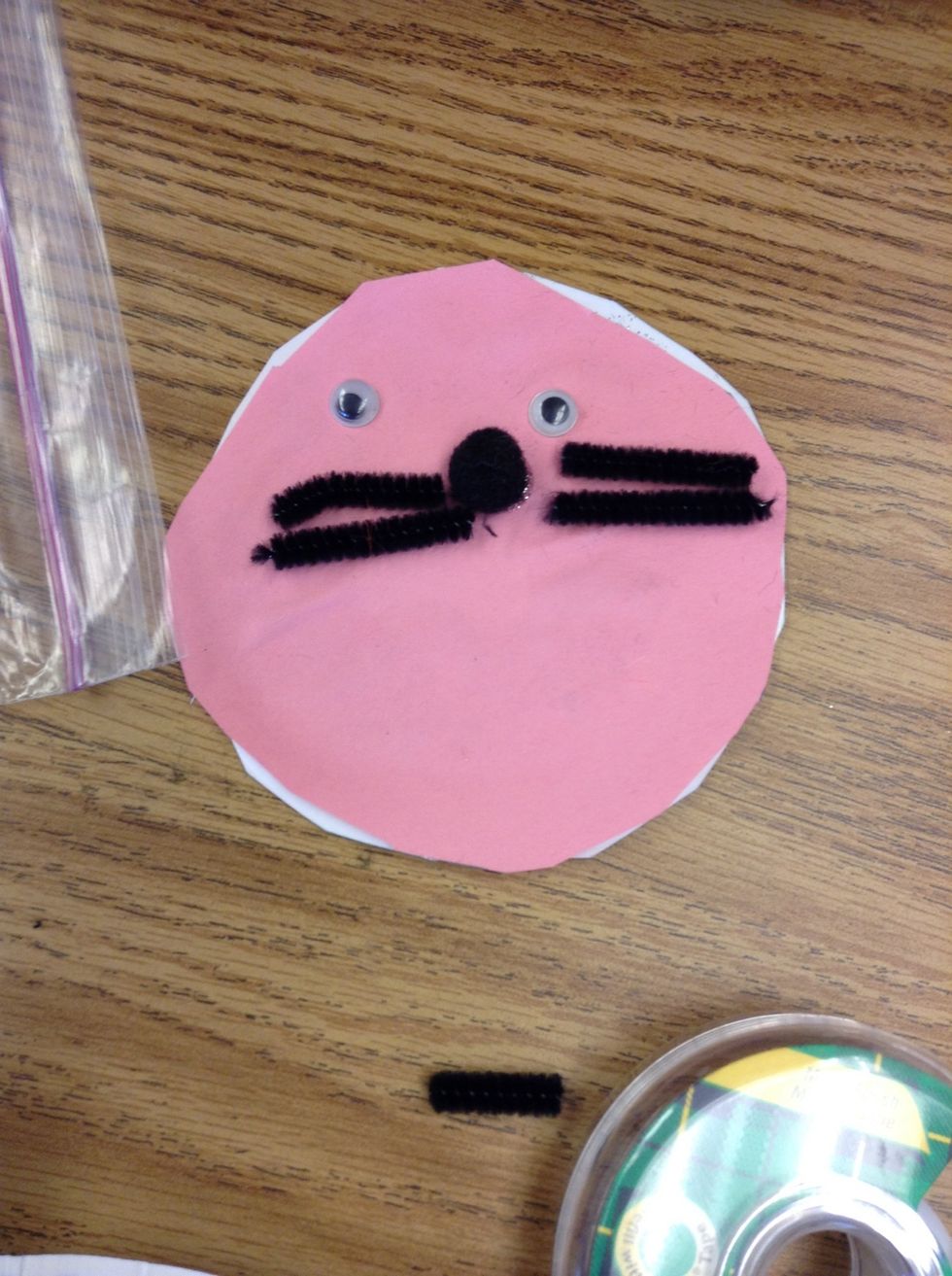 Use your felt sticks for whiskers.